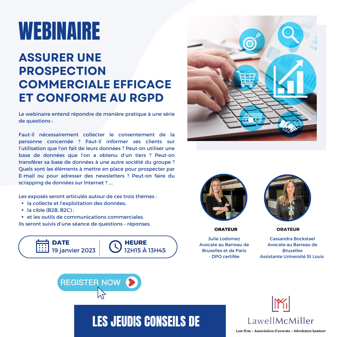WEBINAIRE: assurer une prospection commerciale efficace et conforme au RGPD