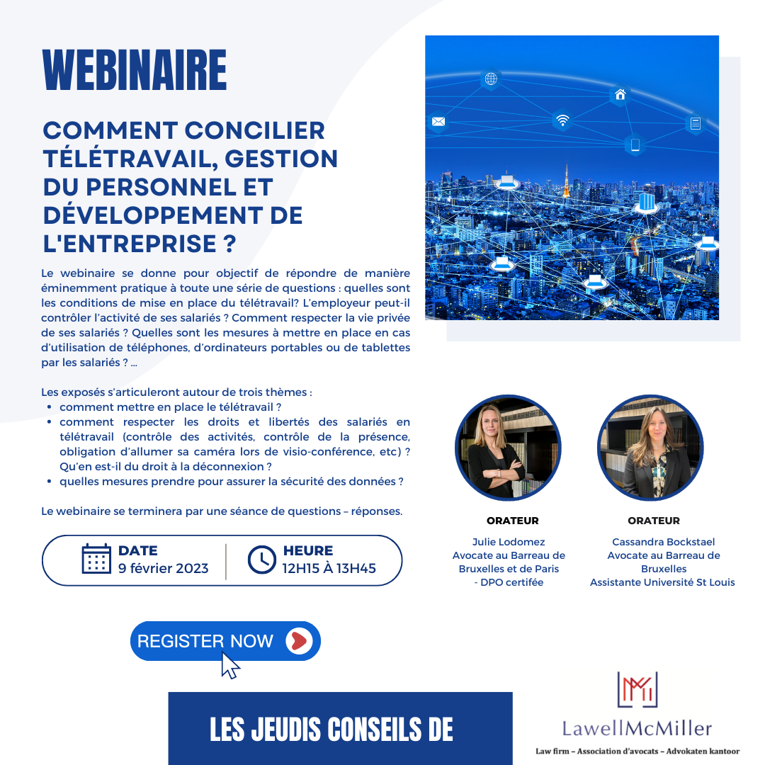 WEBINAIRE : comment concilier télétravail, gestion du personnel et développement de l'entreprise